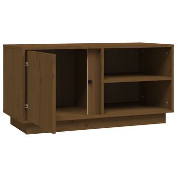 TV Cabinet Honey Brown 80x35x40.5 cm Solid Wood Pine