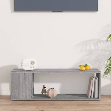 TV Cabinet Grey Sonoma 100x24x32 cm Engineered Wood