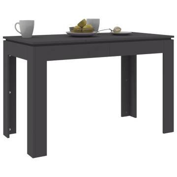 Dining Table Grey 120x60x76 cm Engineered Wood