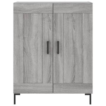 Highboard Grey Sonoma 69.5x34x180 cm Engineered Wood