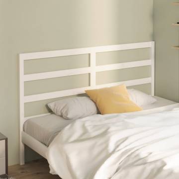 Bed Headboard White 166x4x100 cm Solid Wood Pine