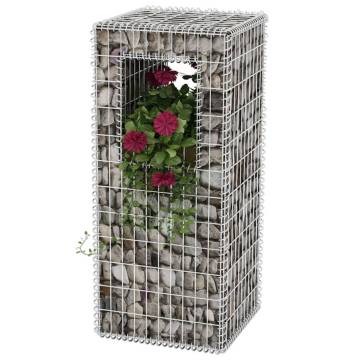 Gabion Basket PostPlanter Steel 50x50x120 cm