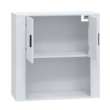 Wall Cabinet High Gloss White 80x33x80 cm Engineered Wood