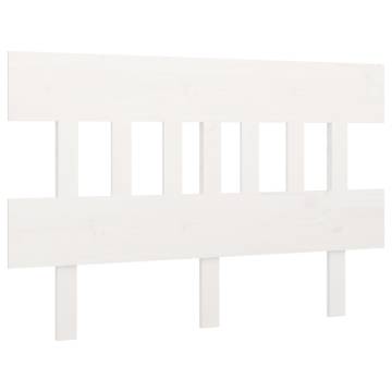 Bed Headboard White 163.5x3x81 cm Solid Wood Pine