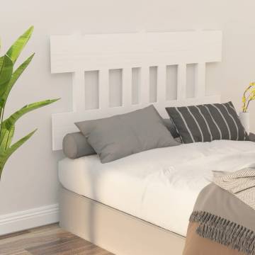 Bed Headboard White 163.5x3x81 cm Solid Wood Pine