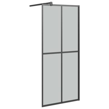 Walk-in Shower Screen 90x195cm Dark Tempered Glass