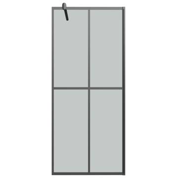 Walk-in Shower Screen 90x195cm Dark Tempered Glass