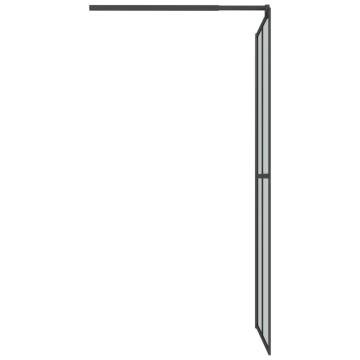 Walk-in Shower Screen 90x195cm Dark Tempered Glass