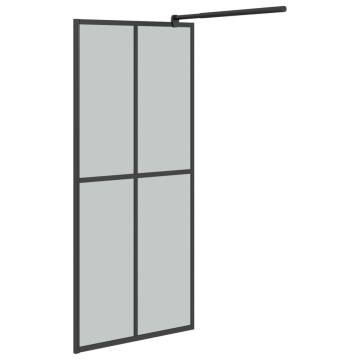 Walk-in Shower Screen 90x195cm Dark Tempered Glass