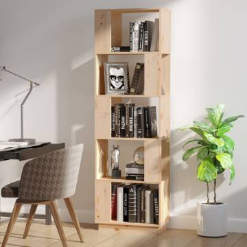 Book CabinetRoom Divider 51x25x163.5 cm Solid Wood Pine