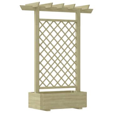 Garden Pergola Planter 162x56x204 cm Wood