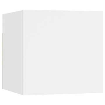 Wall Mounted TV Cabinets 8 pcs White 30.5x30x30 cm