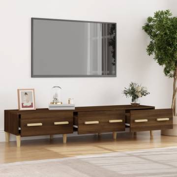 TV Cabinet Brown Oak 150x34.5x30 cm Engineered Wood