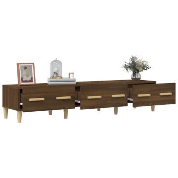 TV Cabinet Brown Oak 150x34.5x30 cm Engineered Wood