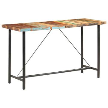 Bar Table 180x70x107 cm Solid Reclaimed Wood