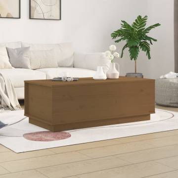 Coffee Table Honey Brown 100x50x35 cm Solid Wood Pine