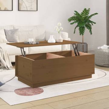 Coffee Table Honey Brown 100x50x35 cm Solid Wood Pine