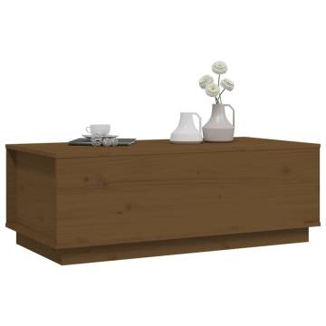 Coffee Table Honey Brown 100x50x35 cm Solid Wood Pine