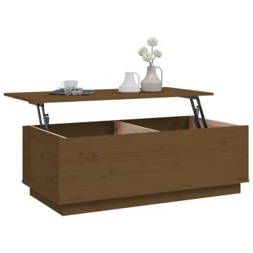 Coffee Table Honey Brown 100x50x35 cm Solid Wood Pine