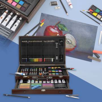 Artist 112-Piece Painting Art Set in Wooden Box