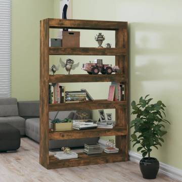 Book CabinetRoom Divider Smoked Oak 100x30x166 cm