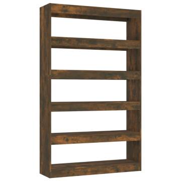 Book CabinetRoom Divider Smoked Oak 100x30x166 cm