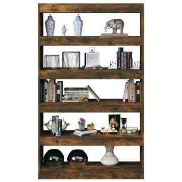 Book CabinetRoom Divider Smoked Oak 100x30x166 cm