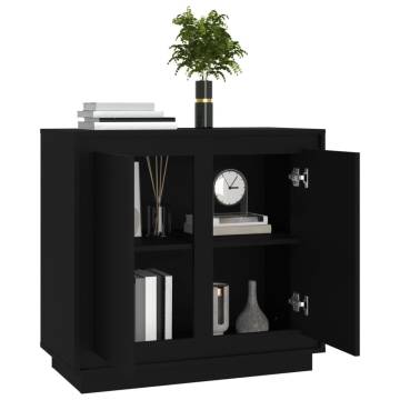 Sideboard Black 80x34x75 cm Engineered Wood