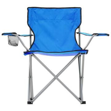 Camping Table and Chair Set 3 Pieces Blue