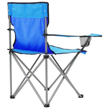 Camping Table and Chair Set 3 Pieces Blue