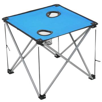 Camping Table and Chair Set 3 Pieces Blue