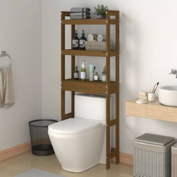 Toilet Rack Honey Brown 63x26x171 cm Solid Wood Pine