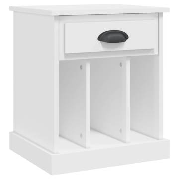 Bedside Cabinet White 43x36x50 cm