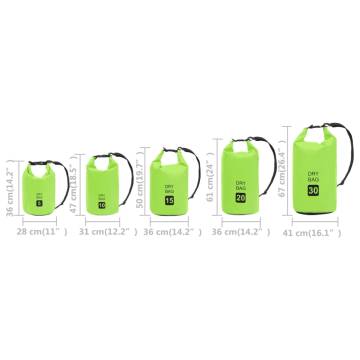 Dry Bag Green 20 L PVC