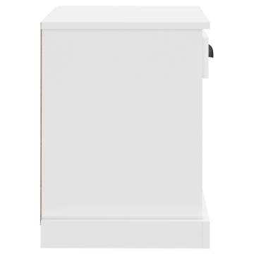 Bedside Cabinet White 43x36x50 cm