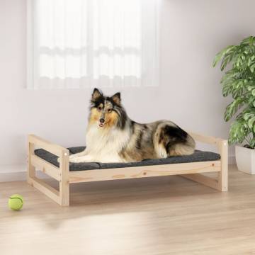 Dog Bed 95.5x65.5x28 cm Solid Pine Wood