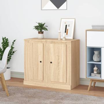 Sideboards 2 pcs Sonoma Oak 37.5x35.5x67.5 cm Engineered Wood