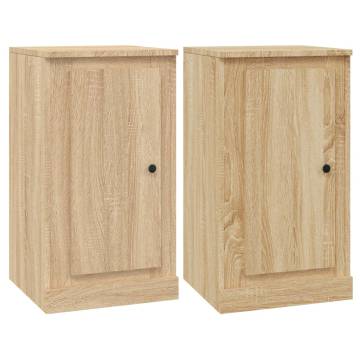 Sideboards 2 pcs Sonoma Oak 37.5x35.5x67.5 cm Engineered Wood