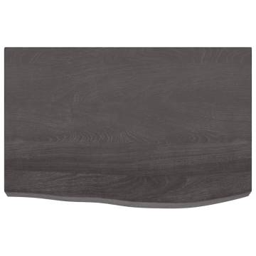 Bathroom Countertop Dark Brown 60x40x(2-6) cm Treated Solid Wood