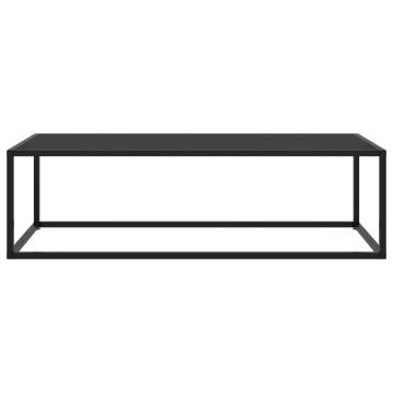 Coffee Table Black with Black Glass 120x50x35 cm