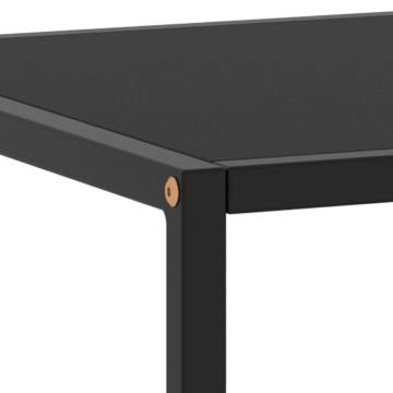 Coffee Table Black with Black Glass 120x50x35 cm