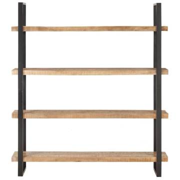 4-Tier Bookcase 160x40x180 cm Rough Mango Wood