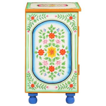 Hand Painted Sideboard 70x35x60 cm Solid Mango Wood