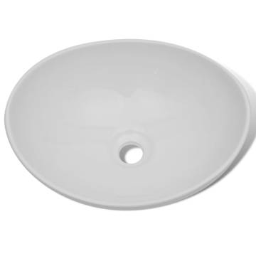 Ceramic Basin 40x33 cm Oval White