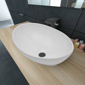 Ceramic Basin 40x33 cm Oval White