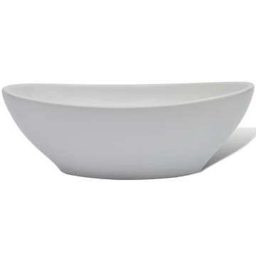 Ceramic Basin 40x33 cm Oval White