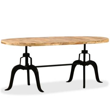 Dining Table Solid Mango Wood and Steel 180 cm