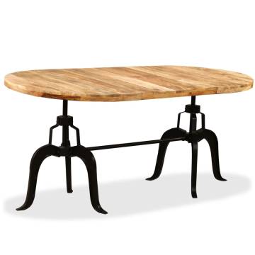 Dining Table Solid Mango Wood and Steel 180 cm