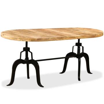 Dining Table Solid Mango Wood and Steel 180 cm