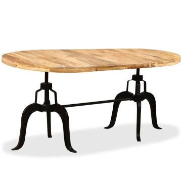 Dining Table Solid Mango Wood and Steel 180 cm